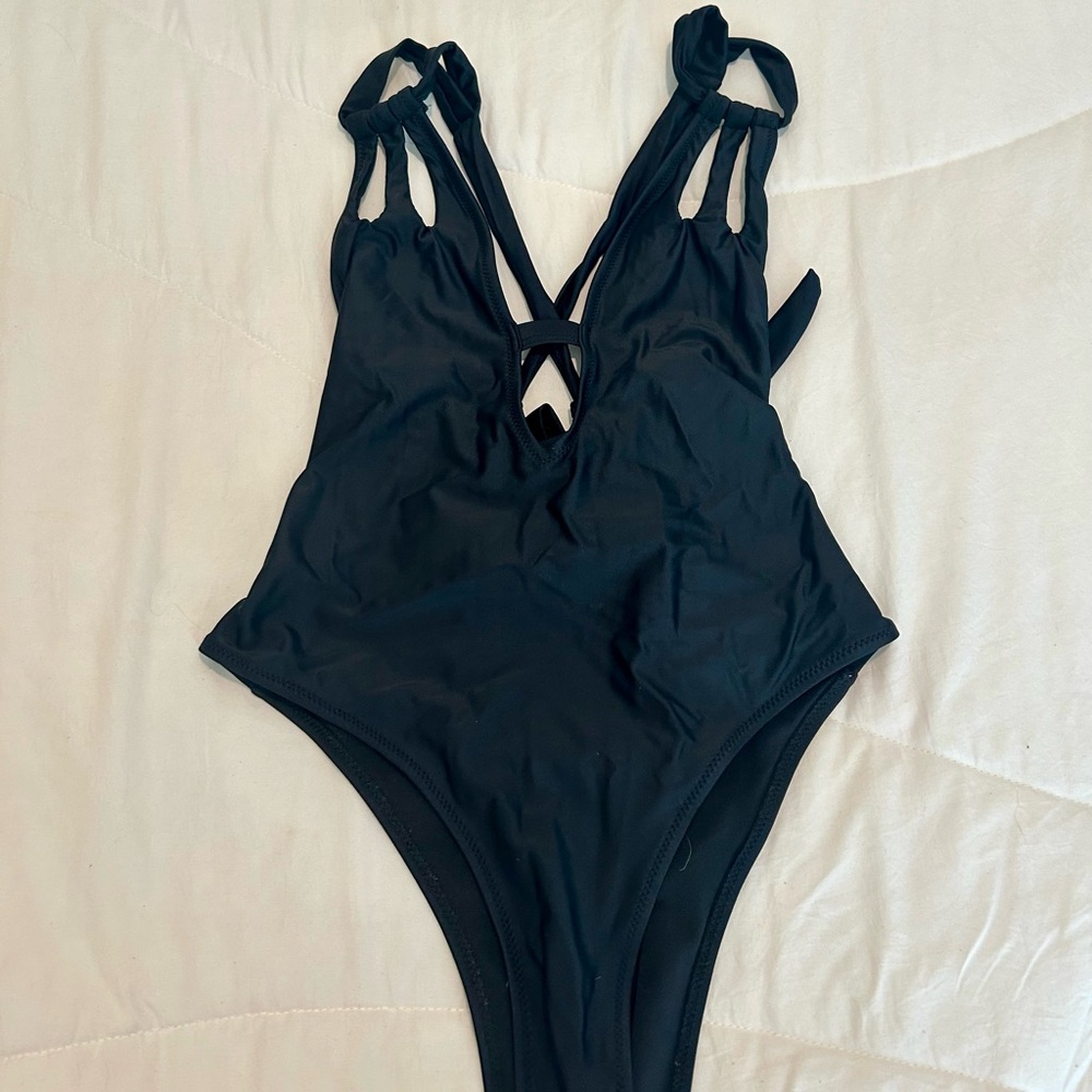 Black One-Piece Swimsuit